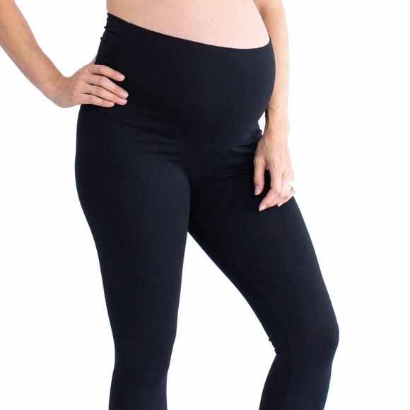 Host pick! Angel Maternity Women's Black High Waist Maternity Leggings Size XS - Picture 1 of 8